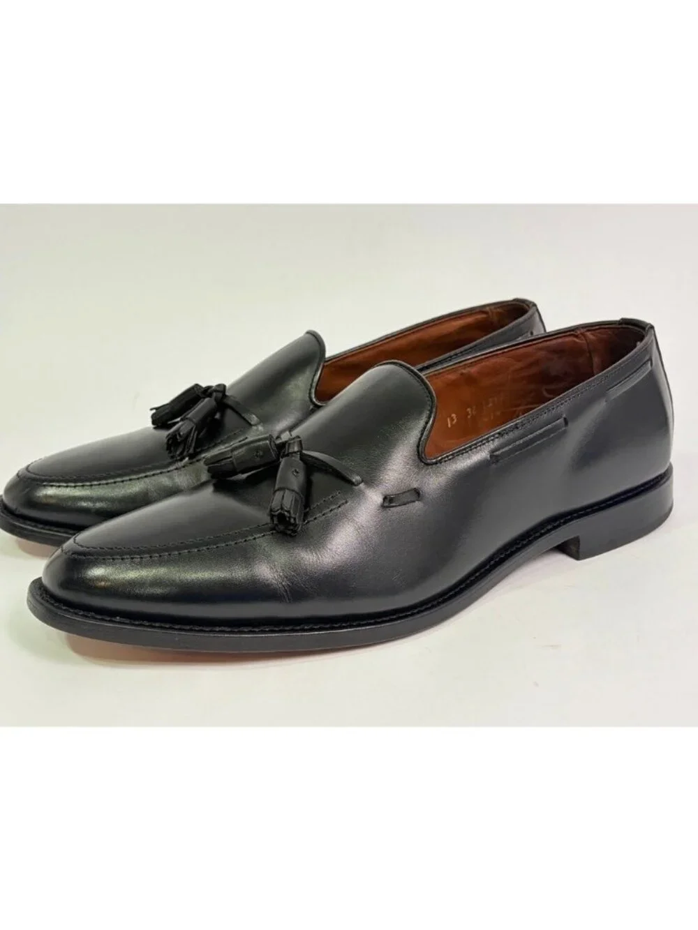 Allen Edmonds Shoes Mens Size 13 EEE Black Grayson Leather Tassel Loafers USA